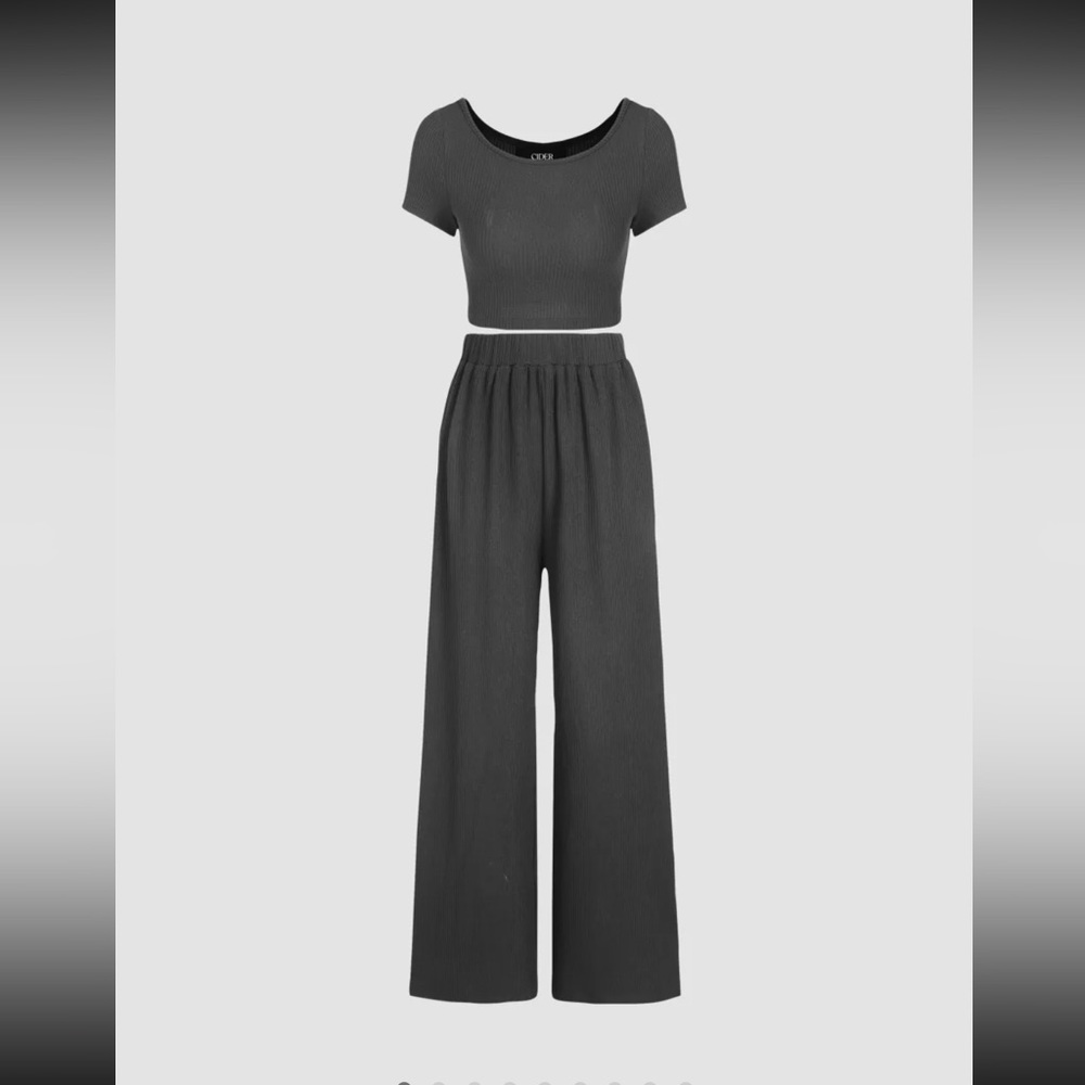 Cider Crop Top & trouser Pants set